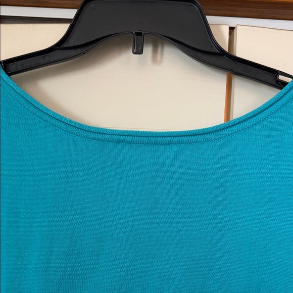 Belle by Kim Gravel Teal Palm Tree Sweater - Picture 7 of 7